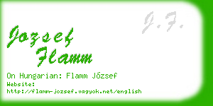jozsef flamm business card